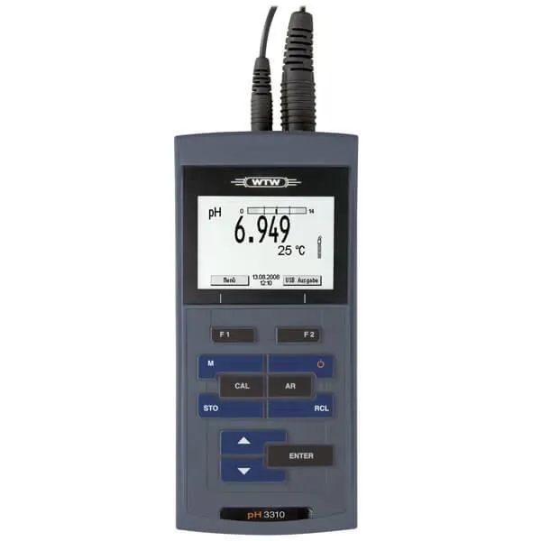 Portable precision pH meter with built-in data memory and logger function ProfiLine pH 3310